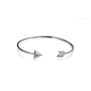 Arrow Bangle Bracelet Silver Tone Open Cuff Women's Jewelry Fashion‎